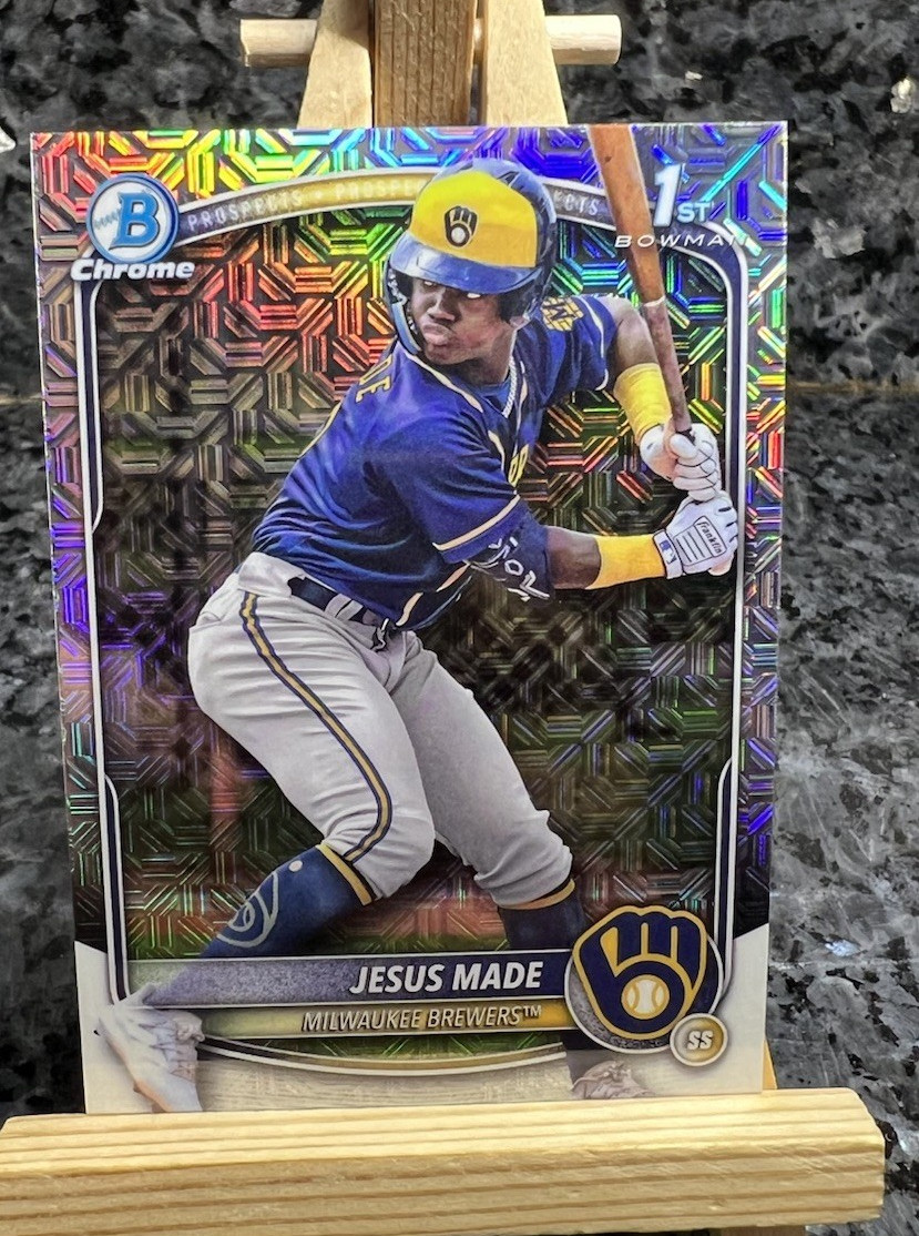 2025 Topps Bowman Chrome Prospects 1st Bowman Mojo Refractor RC Brewers #BCP-50