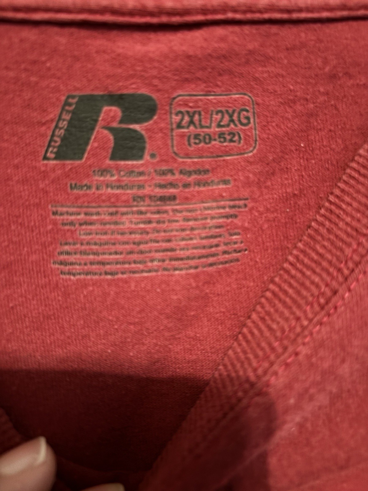 Arkansas Razorbacks Russell Athletic T Shirt Men’s 2XL Red NCAA Graphic Tee