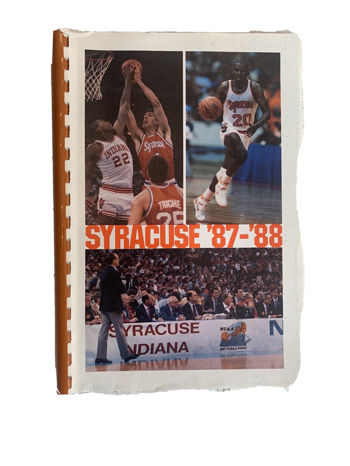 SYRACUSE BASKETBALL MEDIA GUIDE FROM 1987-88 Seikaly Coleman Triche JIM BOEHEIM