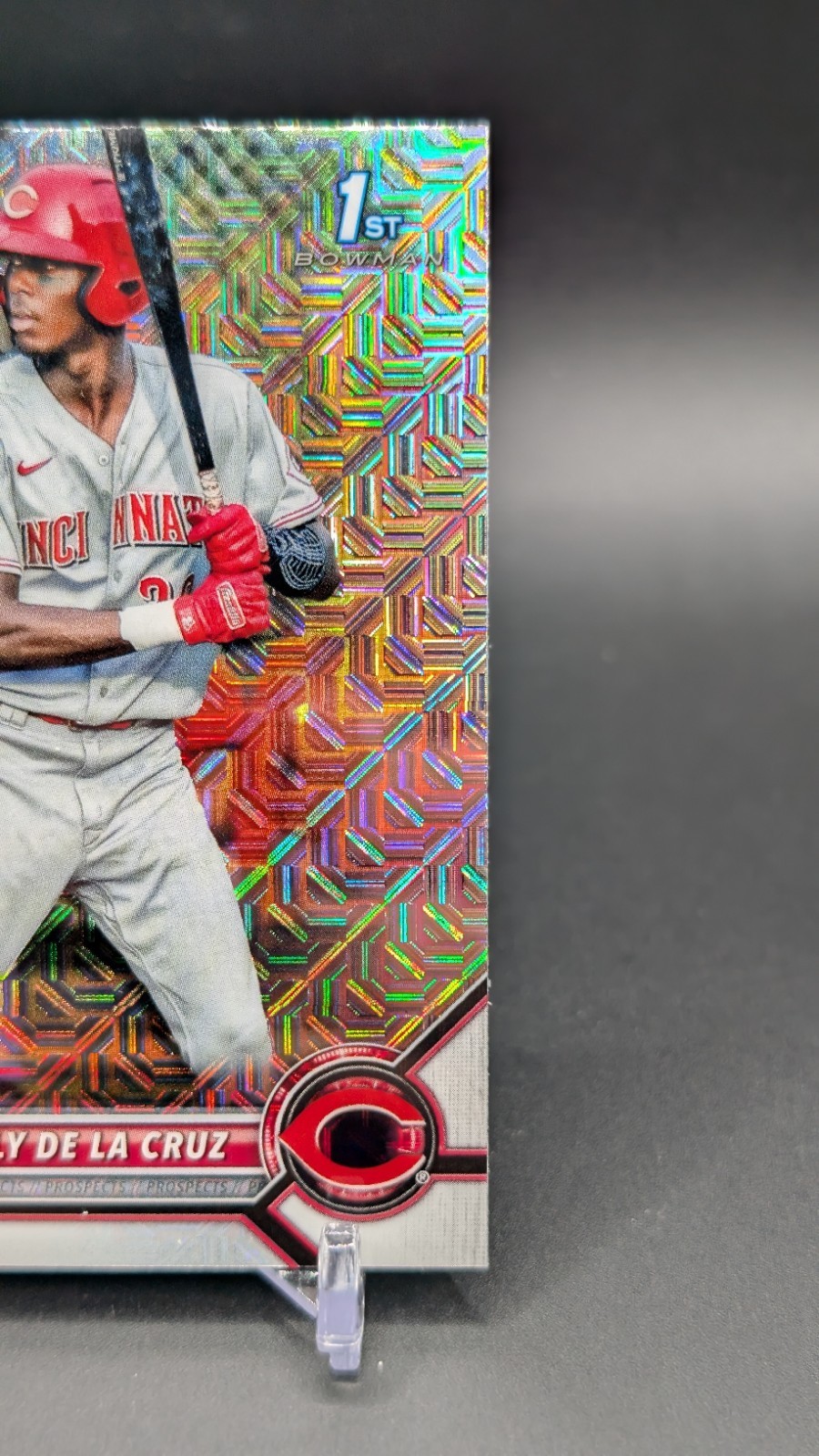 2022 Bowman Chrome 1st Bowman Elly de La Cruz #BCP-50 – Mojo Refractor – Reds