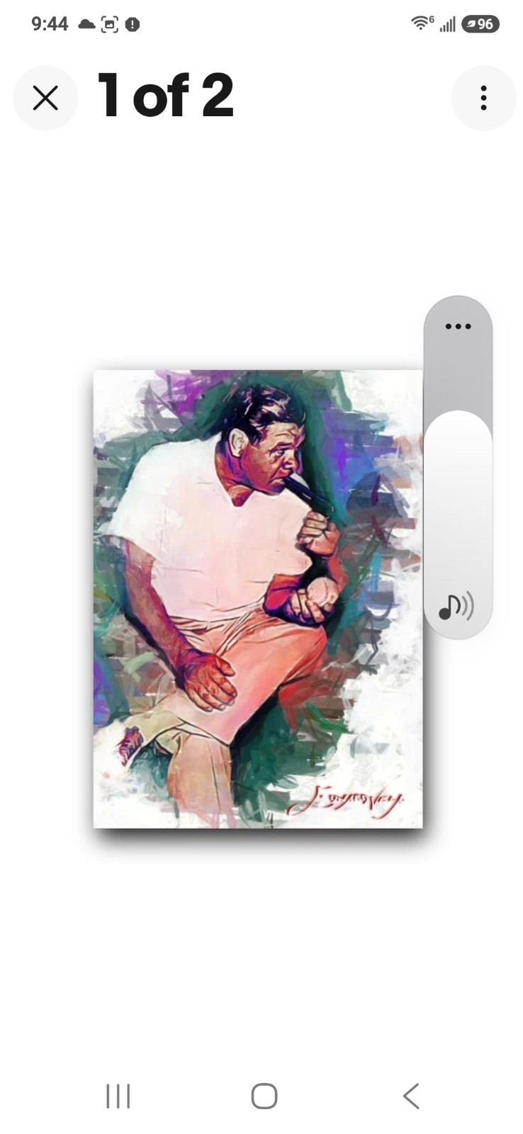 Babe Ruth #77 Art Card Limited 18/50 Edward Vela Signed (New York Yankees)