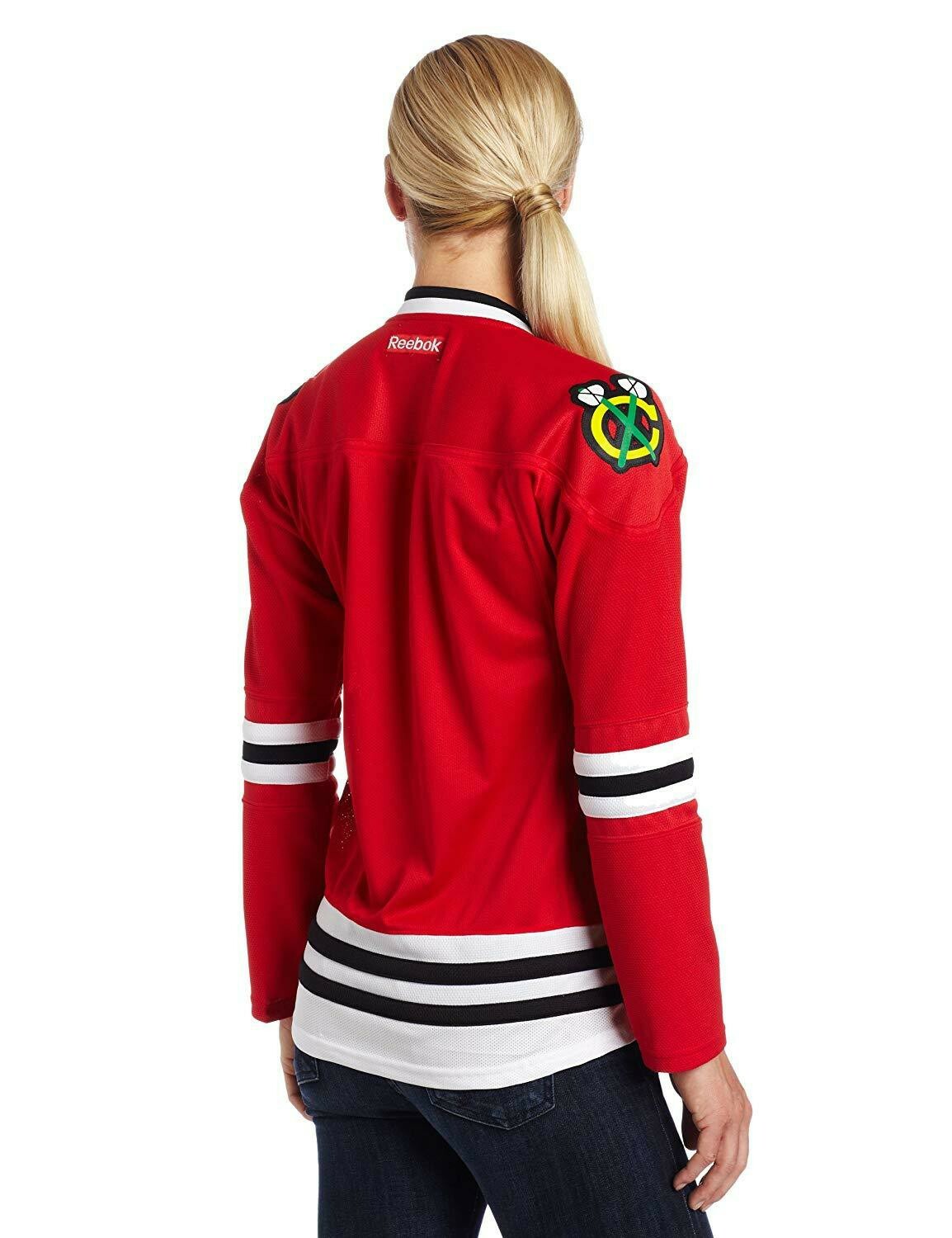 New Blackhawks Jersey Women’s Small Premier Stitched Reebok Red Retail $109