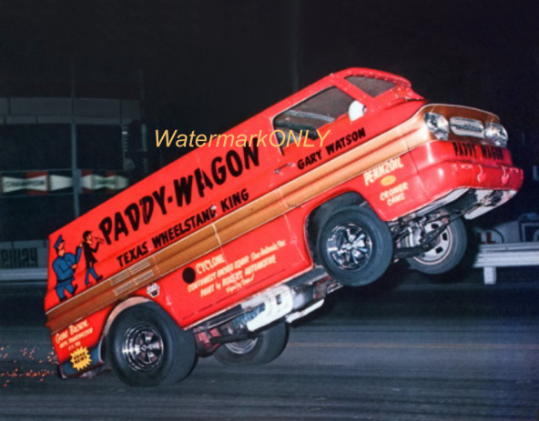 Gary Watson “Paddy Wagon” 1960’s Chevy Van “Wheelstander” PHOTO! #(6)