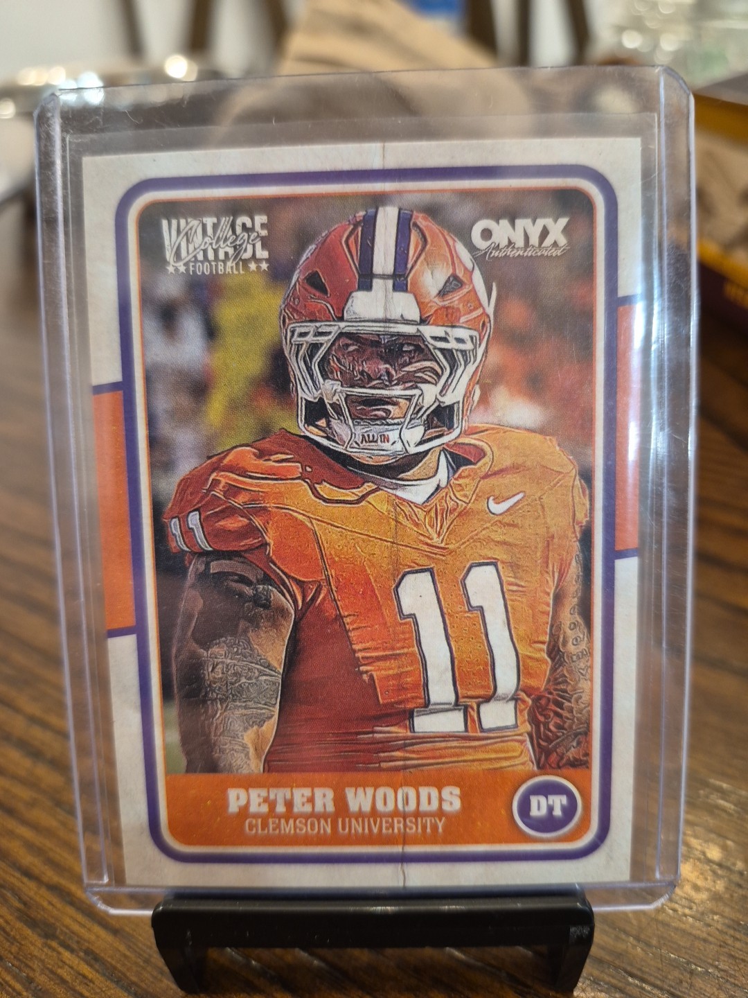 2025 Onyx Vintage PETER WOODS RC Pre-Rookie NCAA Clemson