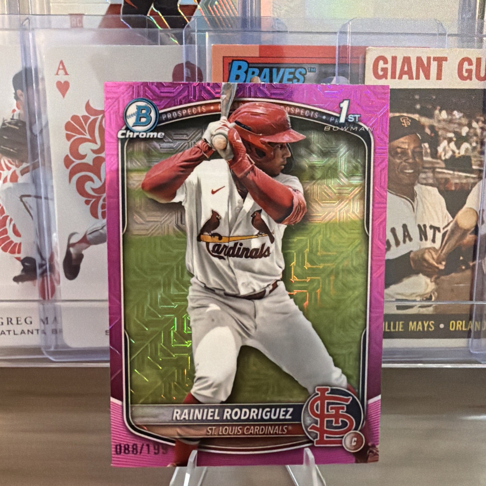 2025 Bowman Chrome Rainiel Rodriguez Fuchsia Shimmer Refractor 1st #/199