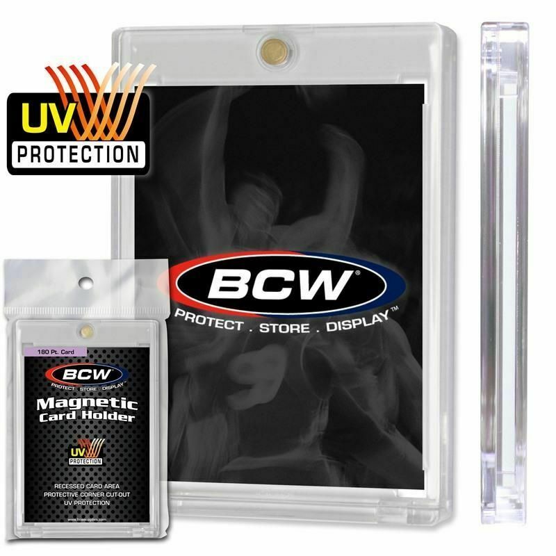 New 4 pk BCW 180 PT MAGNETIC Trading Card Hold- UV PROTECTED