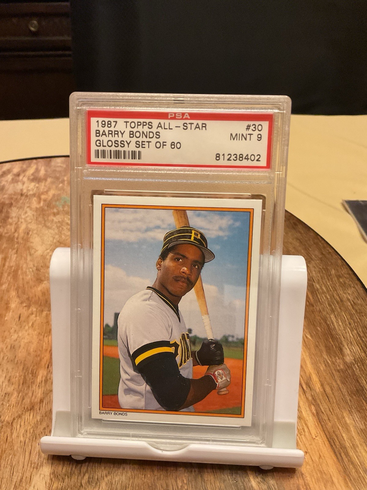 1987 Topps – All-Star Glossy Set of 60 Barry Bonds #30 (RC) PSA Graded Mint 9
