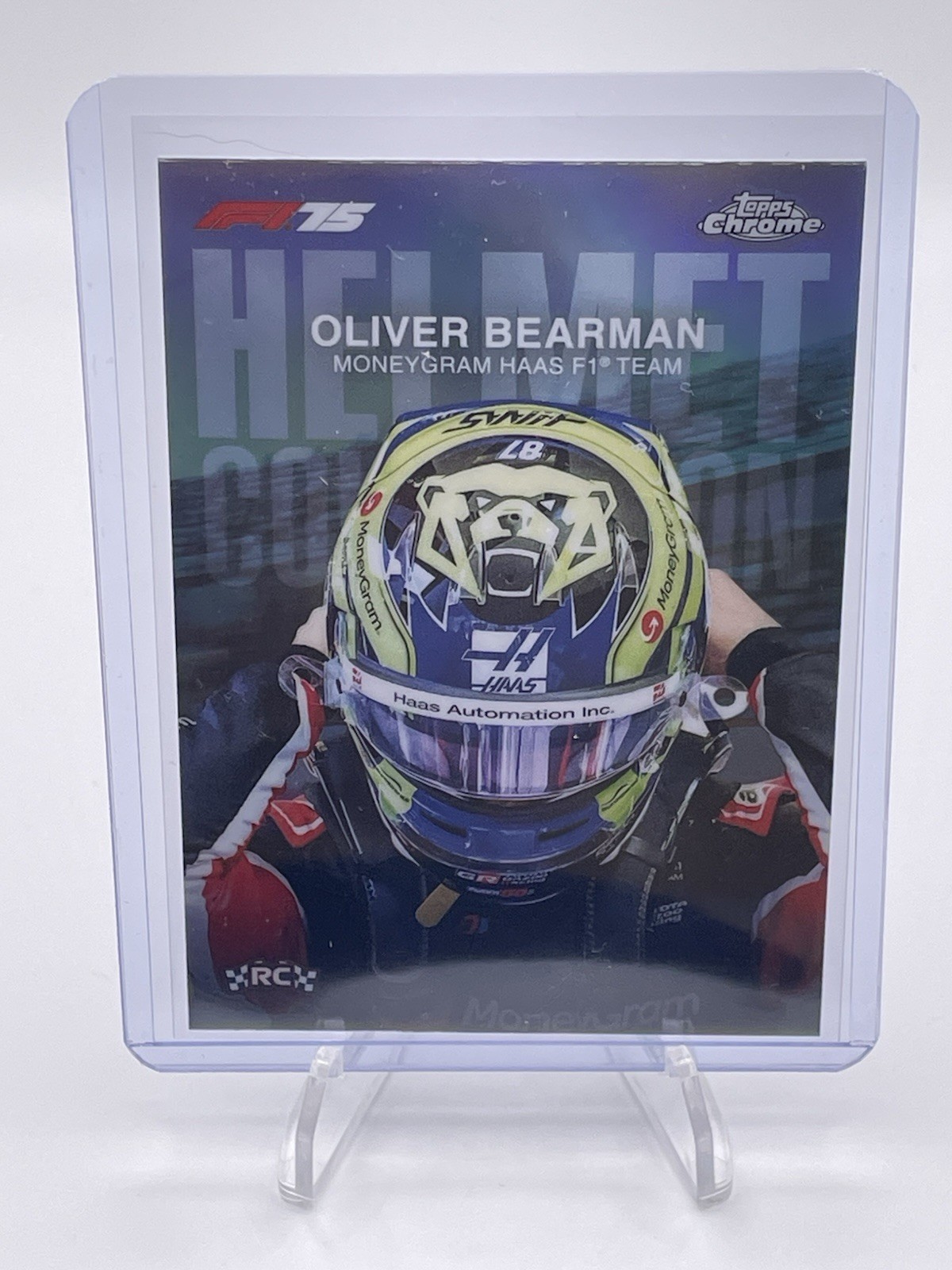 Topps Chrome F1 2025 Helmet Collection RC Bortoleto Bearman Hadjar 3 Card Lot