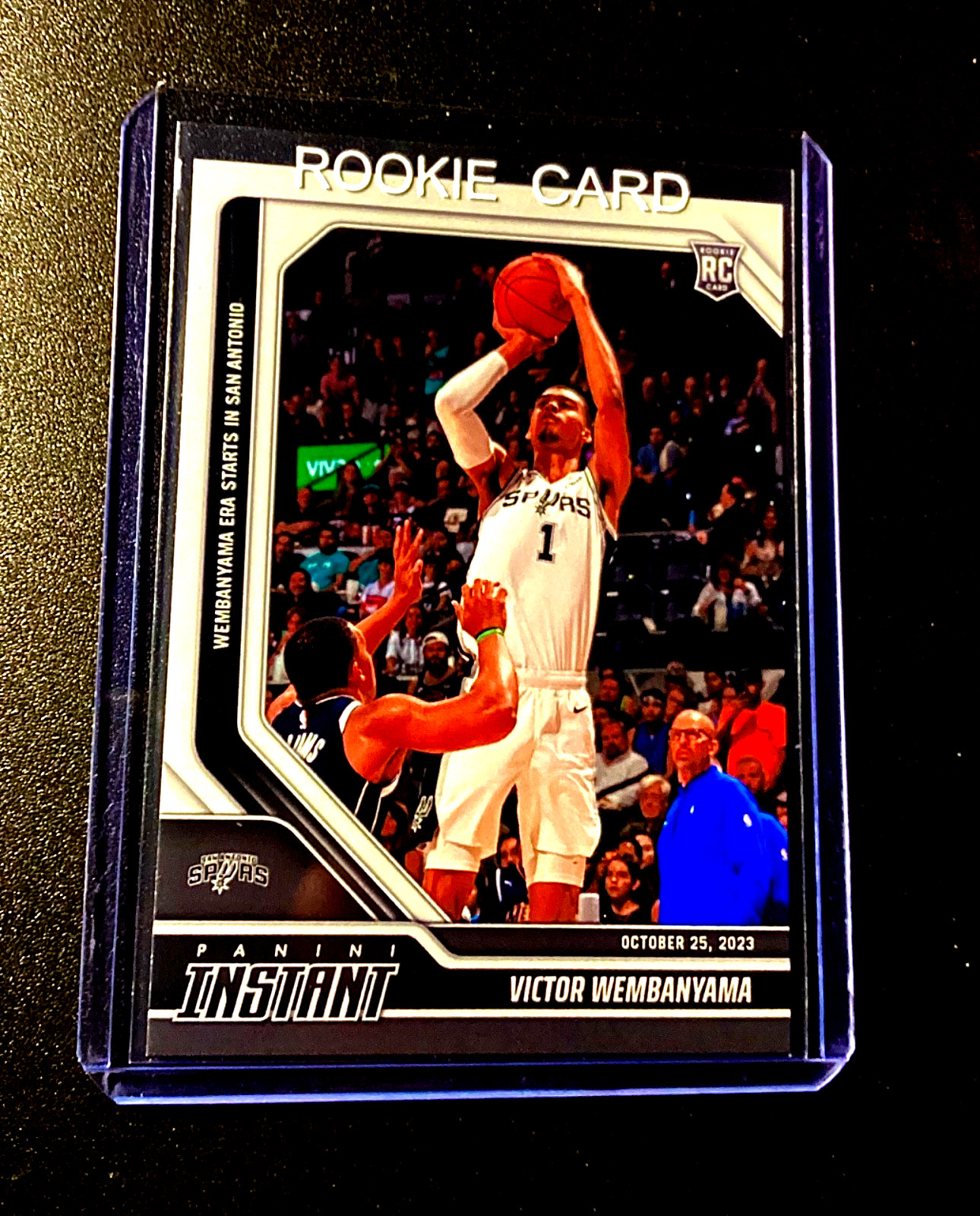 Victor Wembanyama Rookie /44142 SP 2023 Panini Instant RC Logo San Antonio Spurs