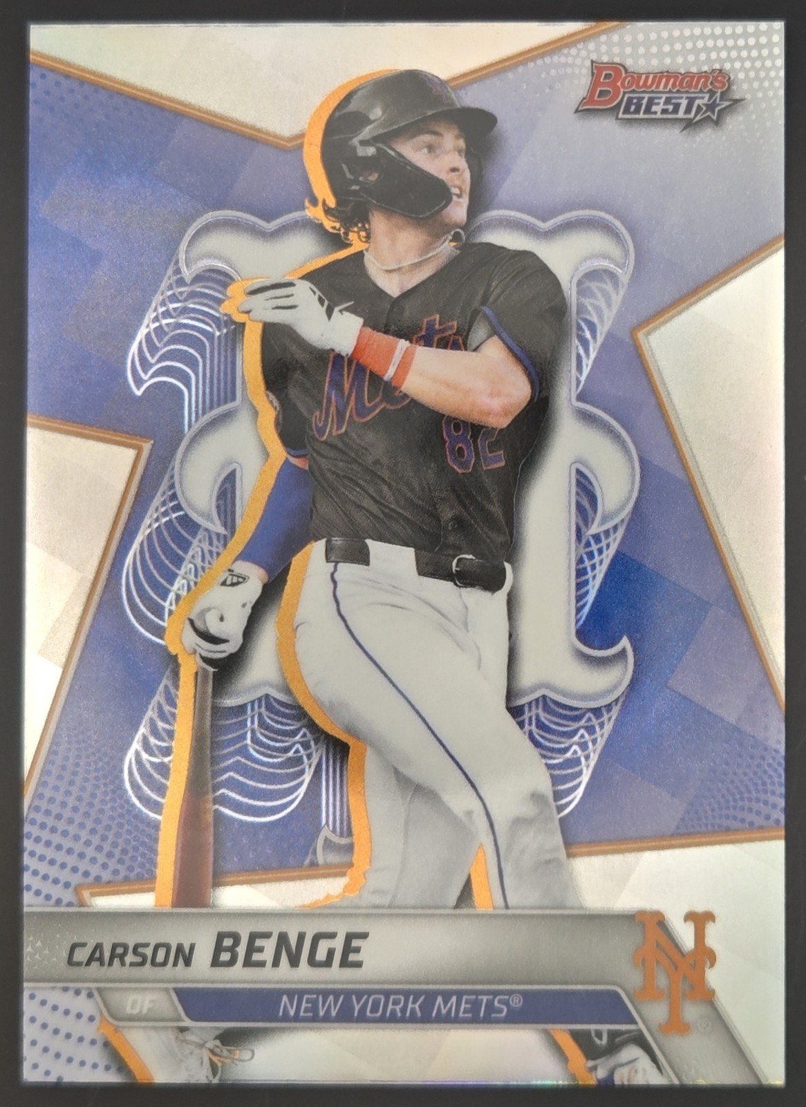 2025 Bowman’s Best Carson Benge #TP-22 Top Prospects Refractor Mets