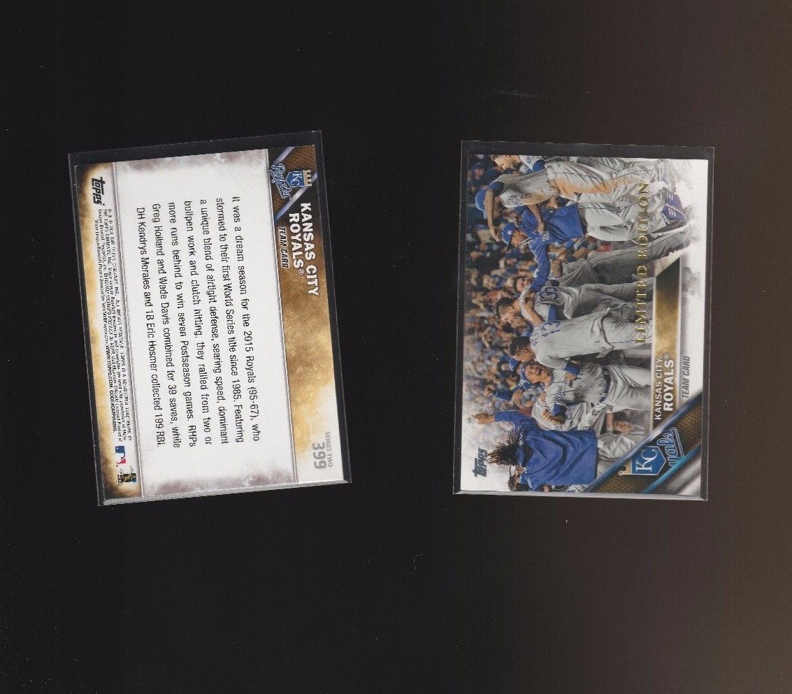 2016 Topps Limited Edition #399 Team Card Kansas City Royals