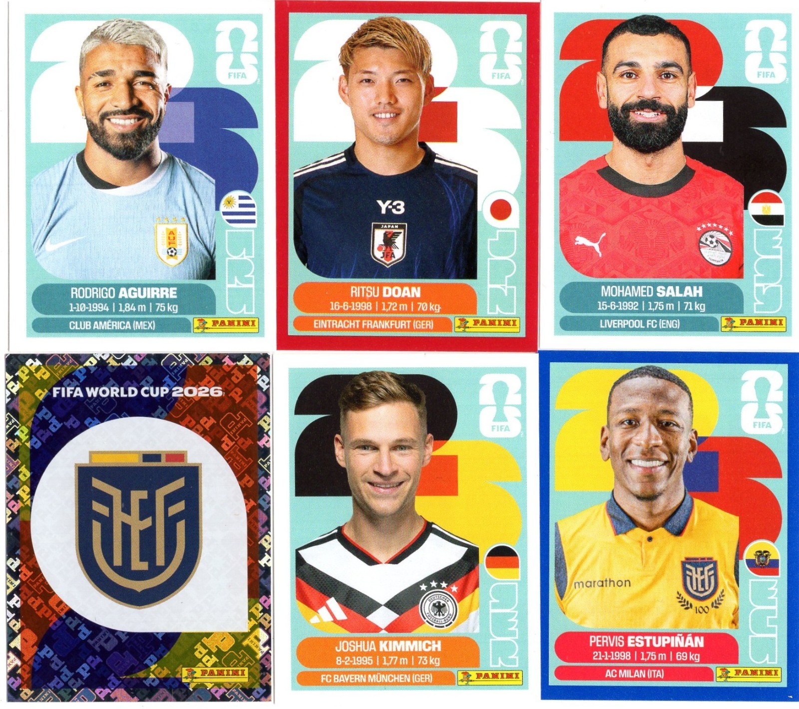 2026 Panini World Cup Stickers – Base Parallel & Foil – Groups E F G H – U Pick!