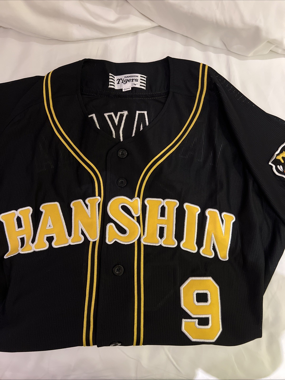 NEW MIZUNO Japan NPB HANSHIN TIGERS Baseball Jersey Black #9 Takayama X Large