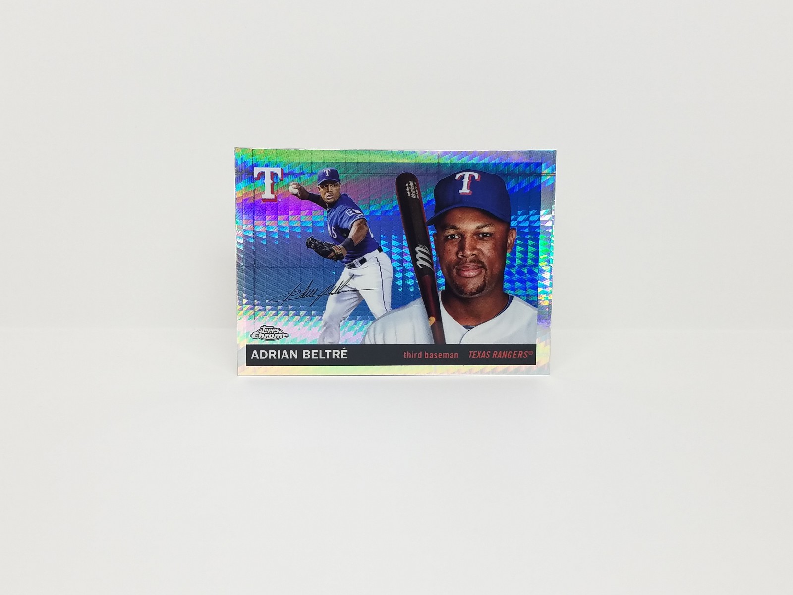 2025 Chrome Platinum #489 Adrian Beltre, Rangers (HOF) Prism Refractor Parallel