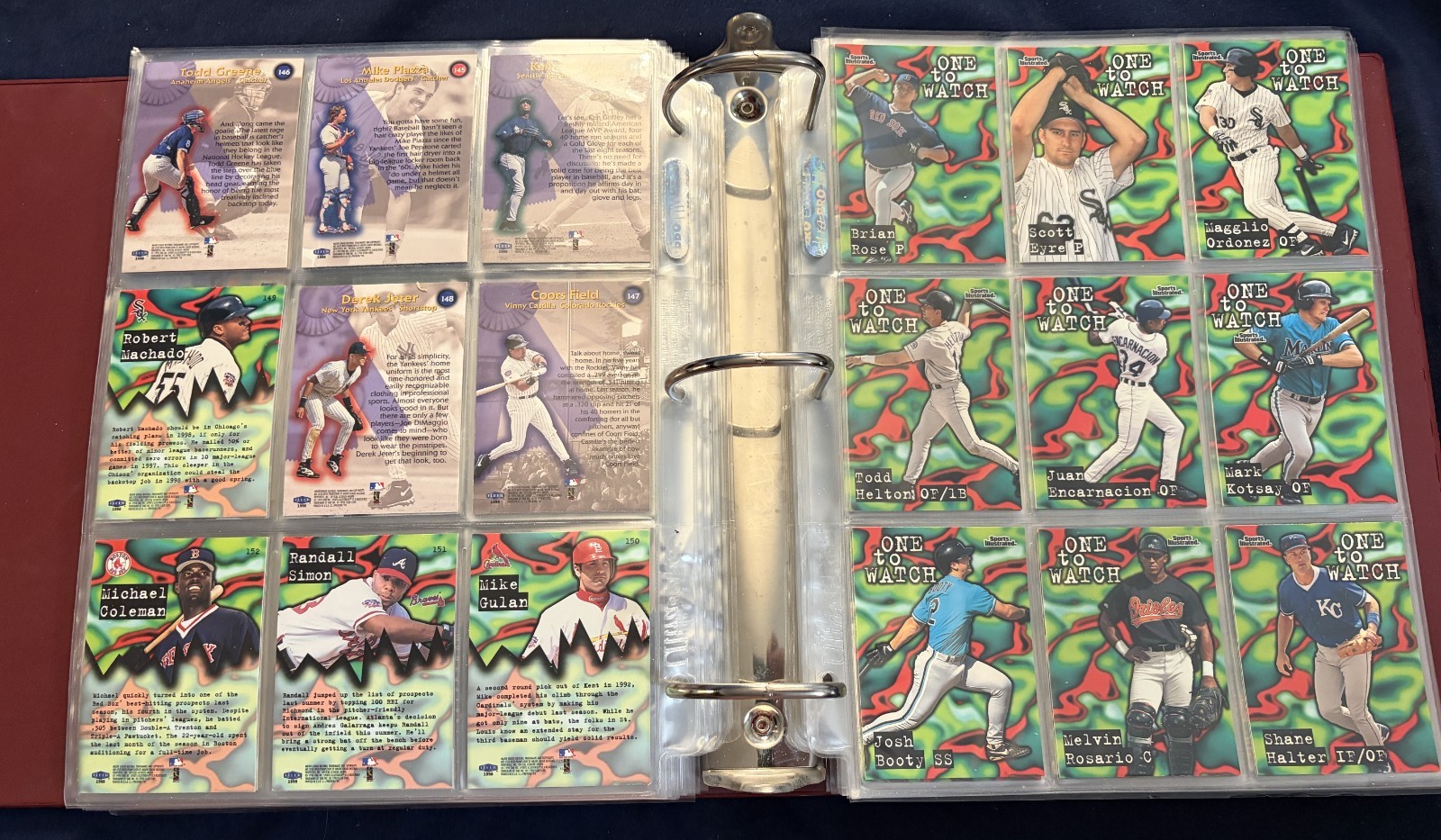 1998 Fleer Sports Illustrated Complete Set + 3 Inserts Sets in Pages & Binder!!!