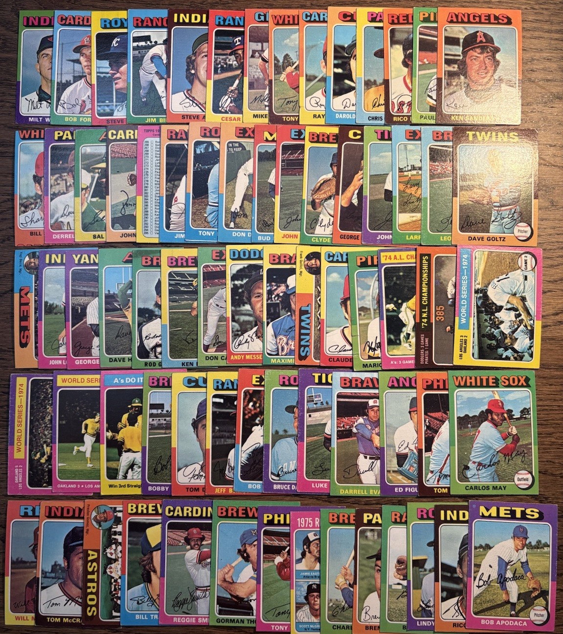 1975 Topps Baseball MINIs (Lot of 72) GD to VG+