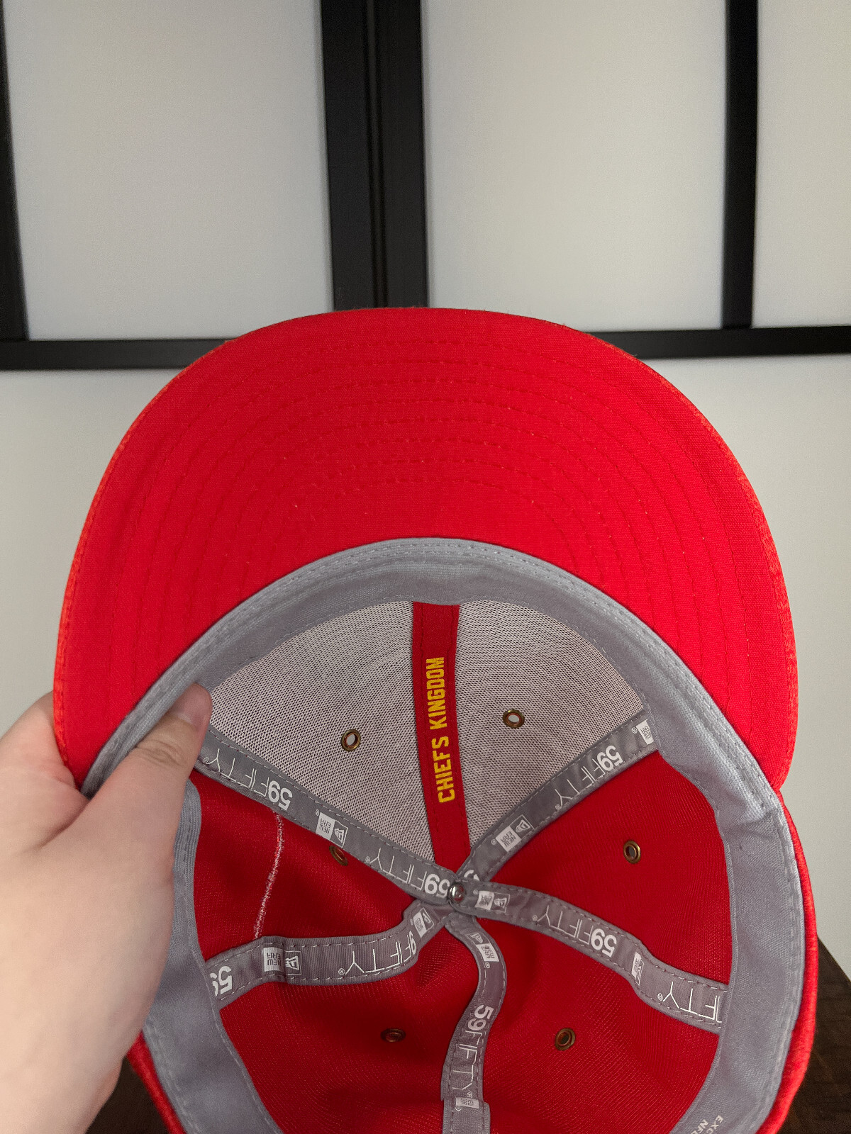 Kansas City Chiefs Hat Cap Fitted Adult 7 Red Polyester AFC West New Era 59Fifty