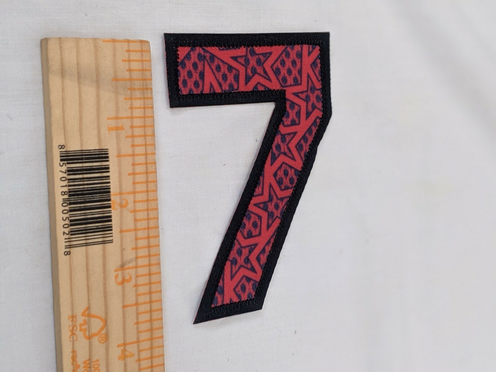 #7 4th of July MLB authentic team issue 4 X 2 3/4 inches uniform number