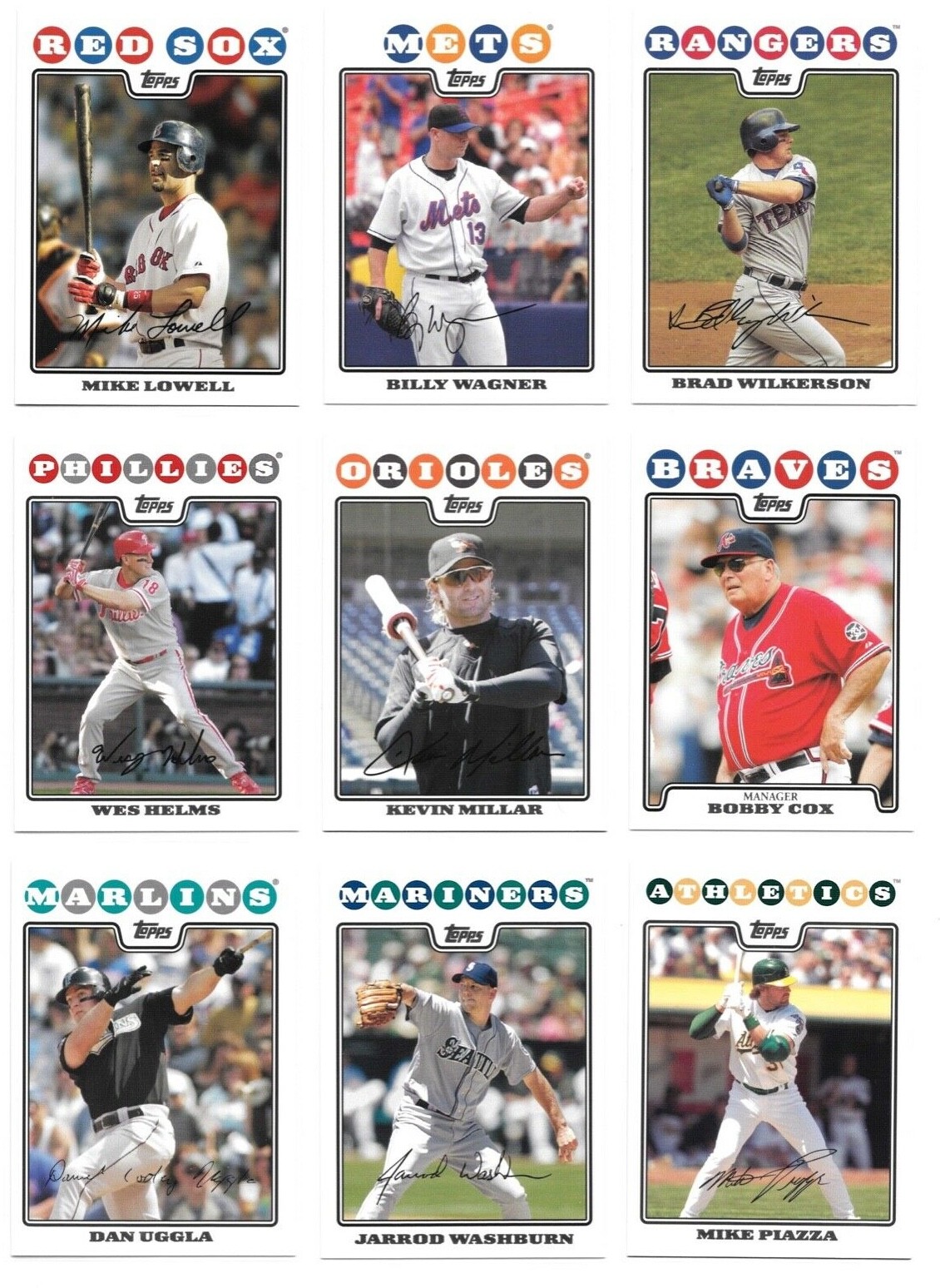 2008 Topps Baseball Trading Cards / Choose from list #s 1 – 250 / mb7