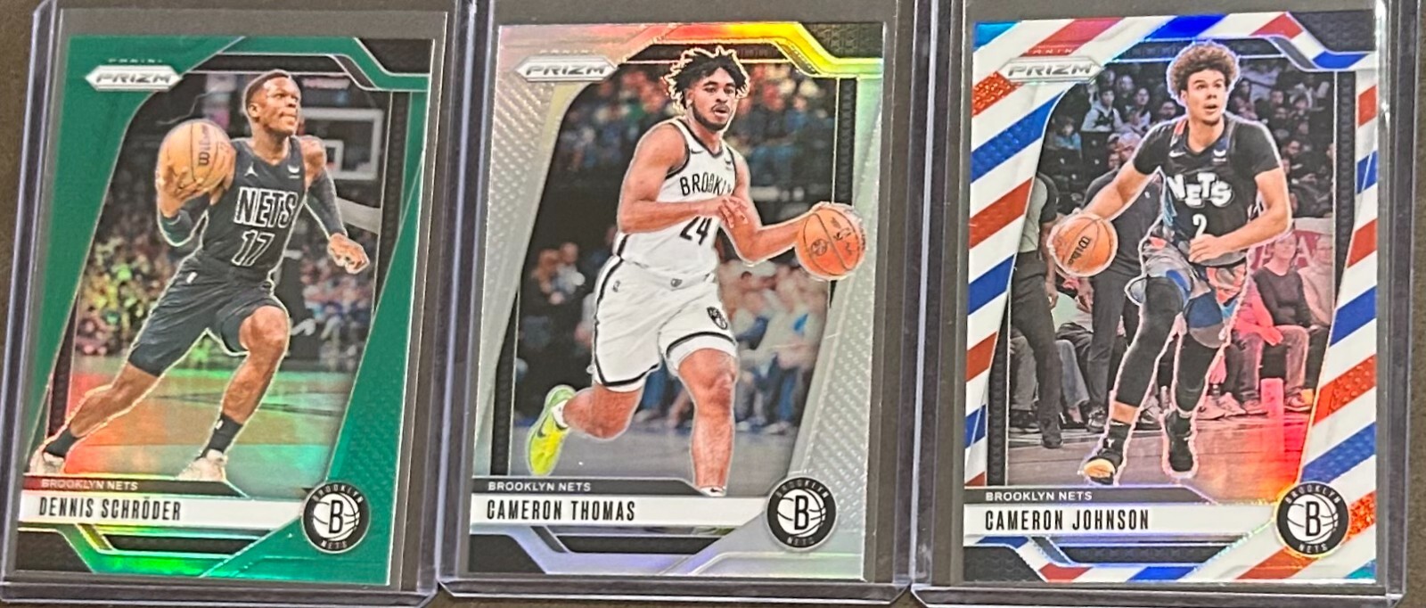 2024-25 Prizm Basketball Brooklyn Nets 3 Card Parallel Trading Lot!
