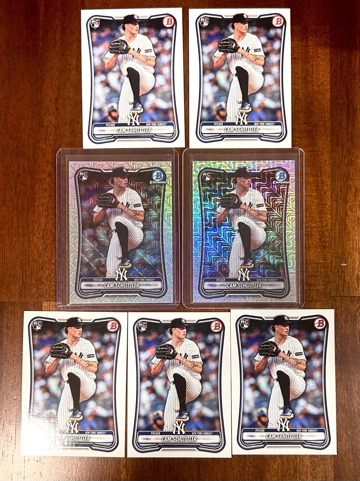 2026 Bowman Cam Shlittler RC (2) Mojo + Paper Yankees