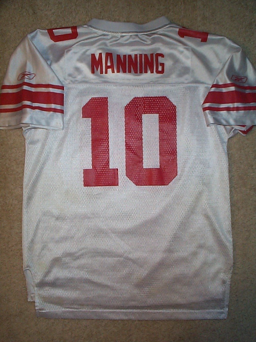 *IRREGULAR* New York NY Giants ELI MANNING nfl Jersey YOUTH KIDS BOYS (xl 18-20)