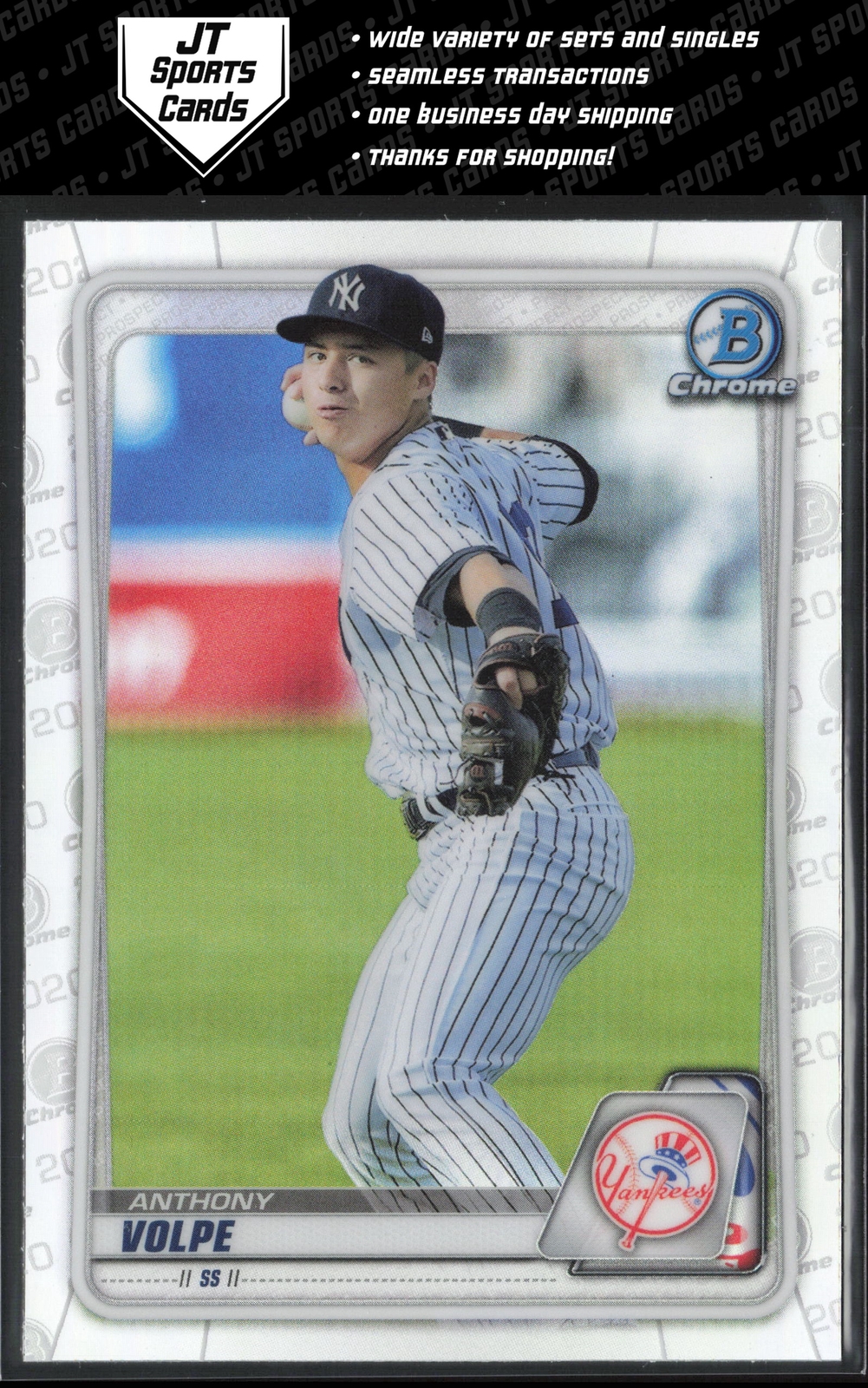 2020 Bowman Draft Anthony Volpe BD-178 Refractor | New York Yankees