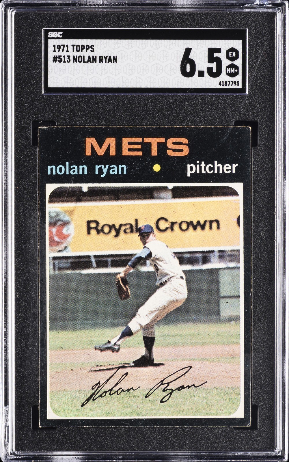 1971 TOPPS #513 NOLAN RYAN SGC 6.5