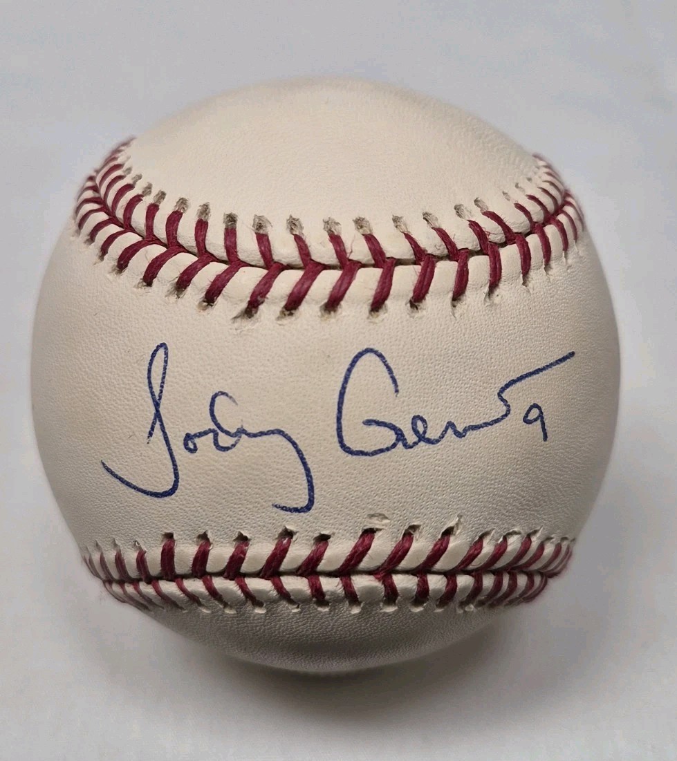 Jody Gerut Signed Auto Rawlings Official Major League Baseball INDIANS C3