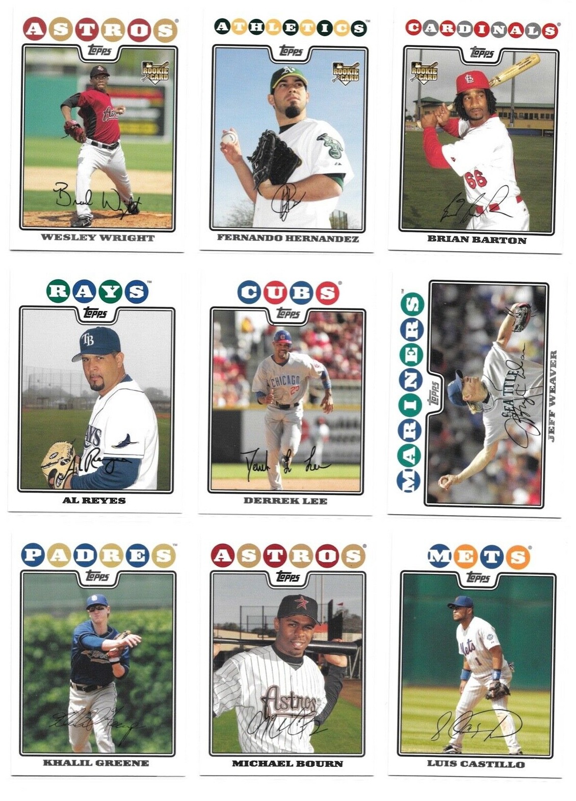 2008 Topps Baseball Trading Cards / Pick / Choose from list #s 251 – 500 / mb7