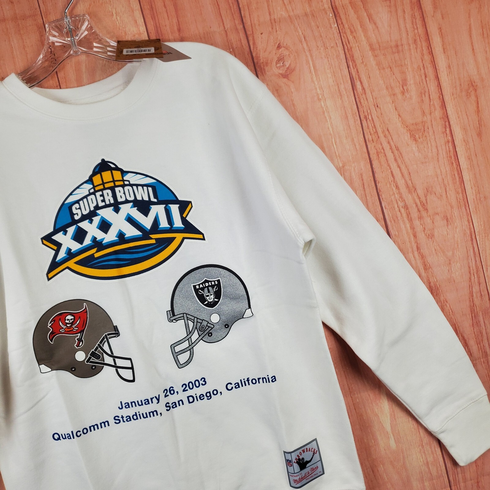 Mitchell & Ness Super Bowl Match Up Mens Sweatshirt M Buccaneers Raiders