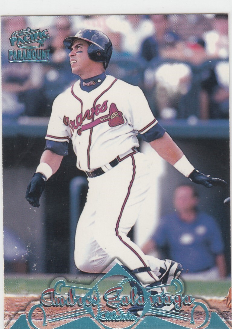 1998 Andres Galarraga Pacific Paramount PLATINUM BLUE /67 – #127 Braves READ
