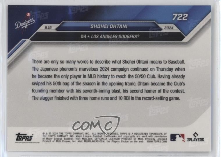 2024 Topps Now /653737 Shohei Ohtani #722 16if