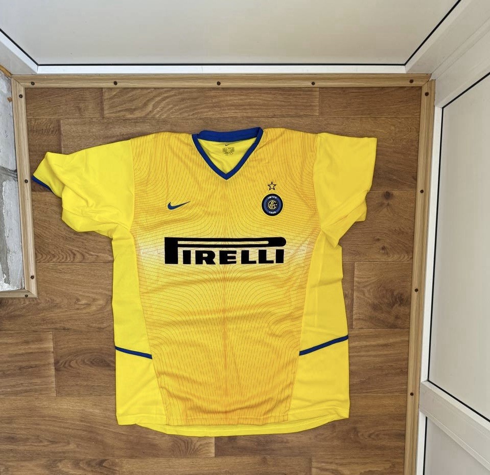 INTER MILAN ITALY 2002 2003 RETRO VINTAGE FOOTBALL SHIRT JERSEY THIRD SIZE XL