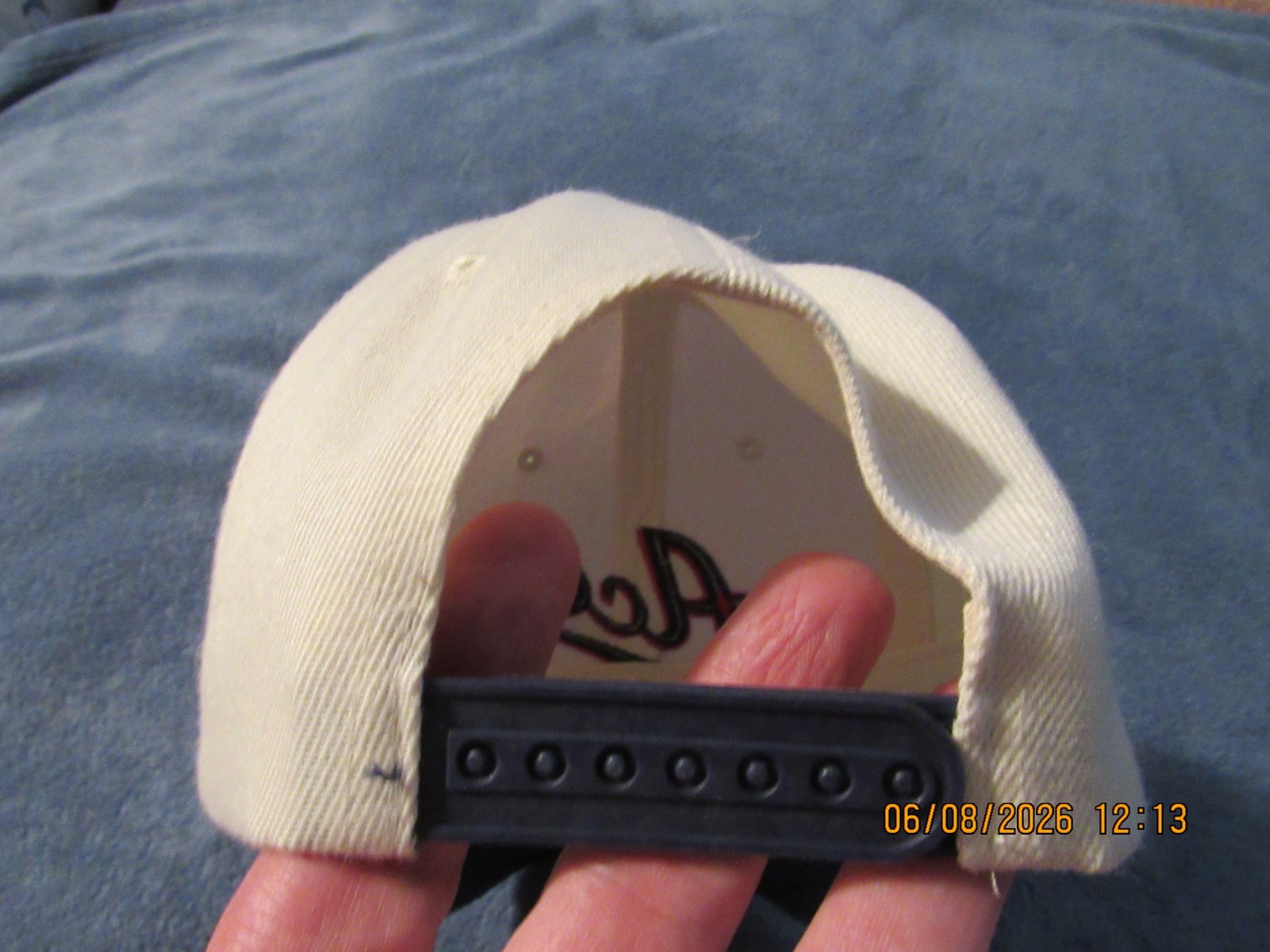 Reno Aces Snapback Hat Cap Blue Adjustable OSFM Cream Navy Blue
