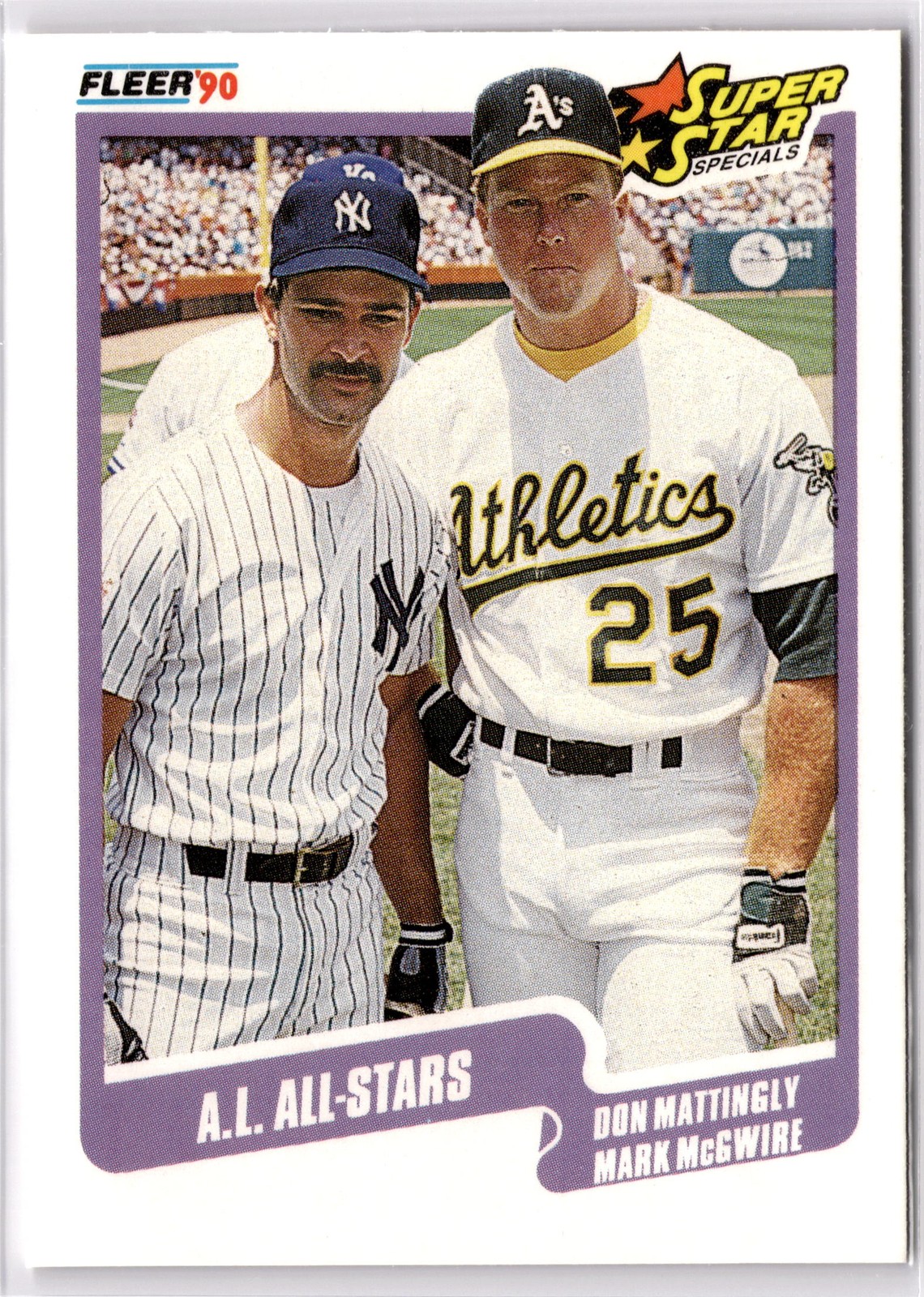 1990 Fleer #638 A.L. All-Stars (Don Mattingly / Mark McGwire) (AG)