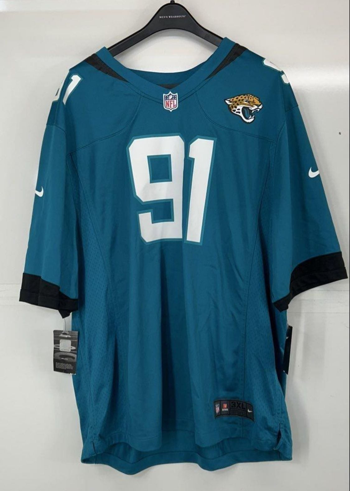 NWT Nike Yannick Ngakoue Jacksonville Jaguars #91 Game Jersey Teal Men’s 3XL