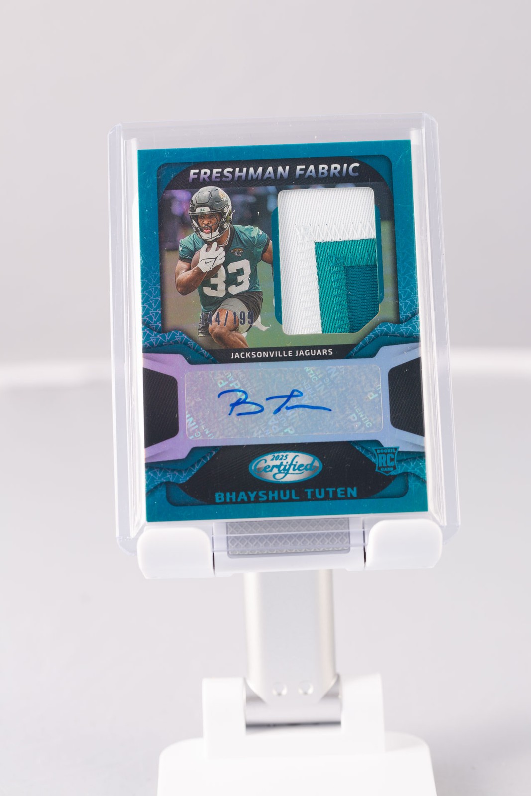 2025 Panini Certified #FBC-BTN Bhayshul Tuten Mirror Signatures Teal #/199