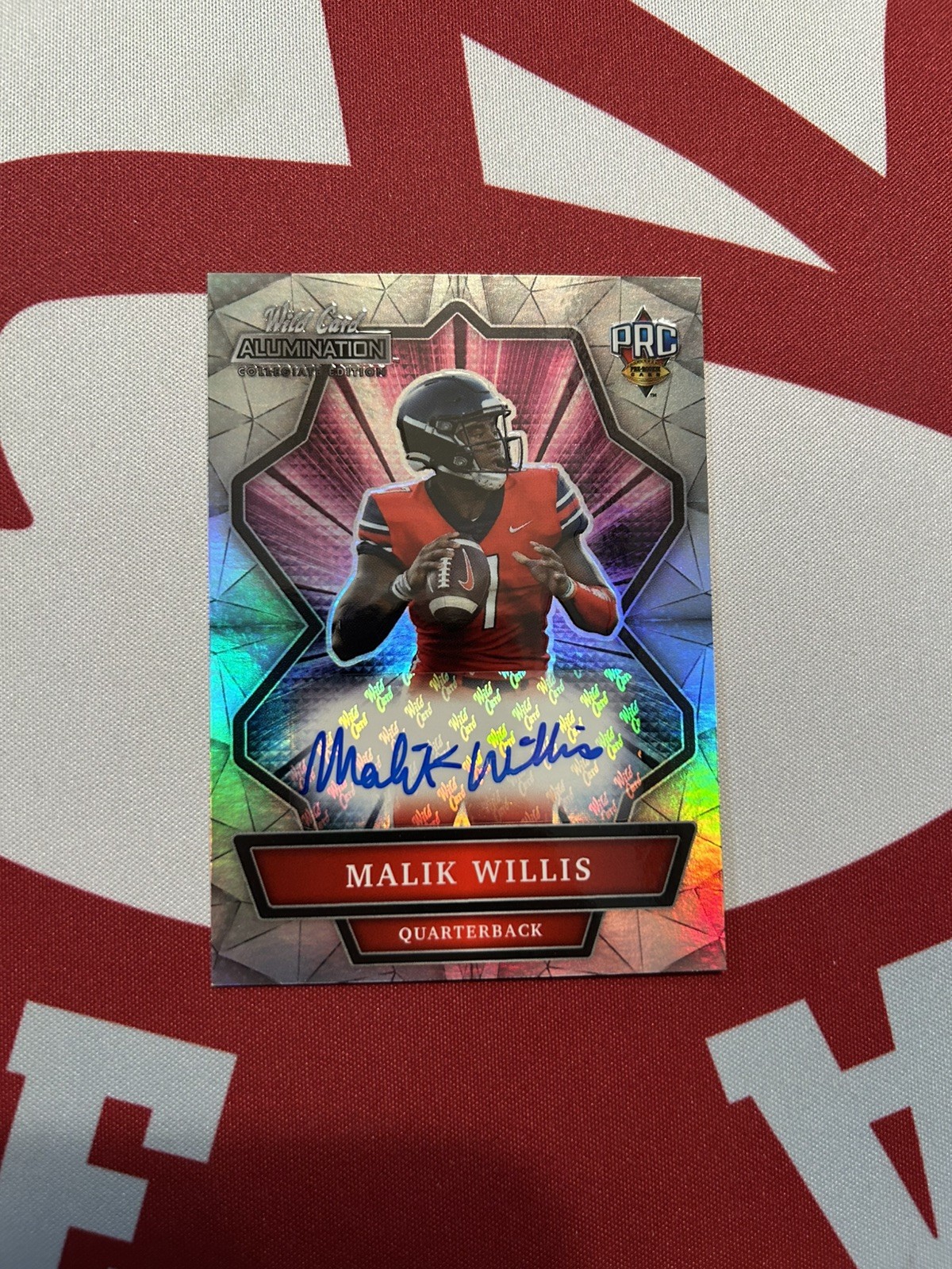 MALIK WILLIS 2021 WILD CARD ALUMINATION NIL COLLEGIATE ROOKIE AUTO #ANBC-A