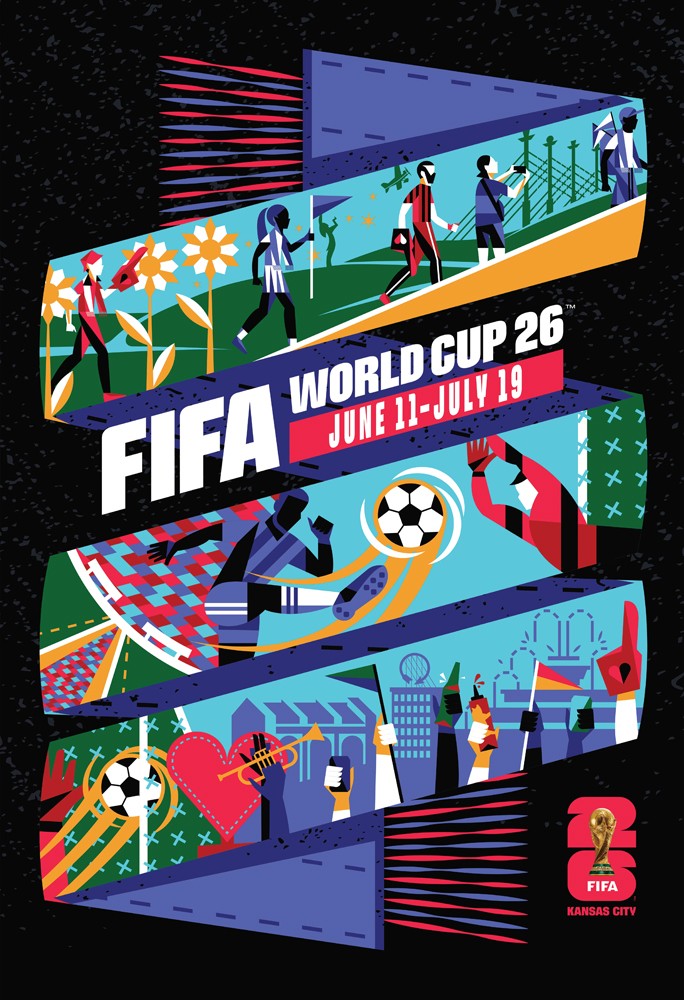 FIFA World Cup 2026 Soccer OFFICIAL 24×36 POSTER -Host City KANSAS CITY, MO, USA