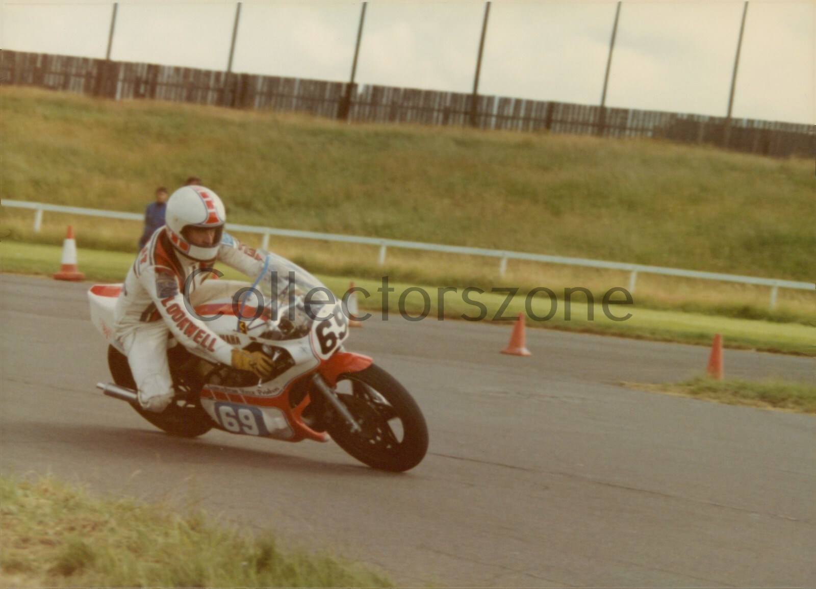 1980’s Racing Motorcycle Circuit Racing Bike & Rider Photograph 5×3.5 inches p21
