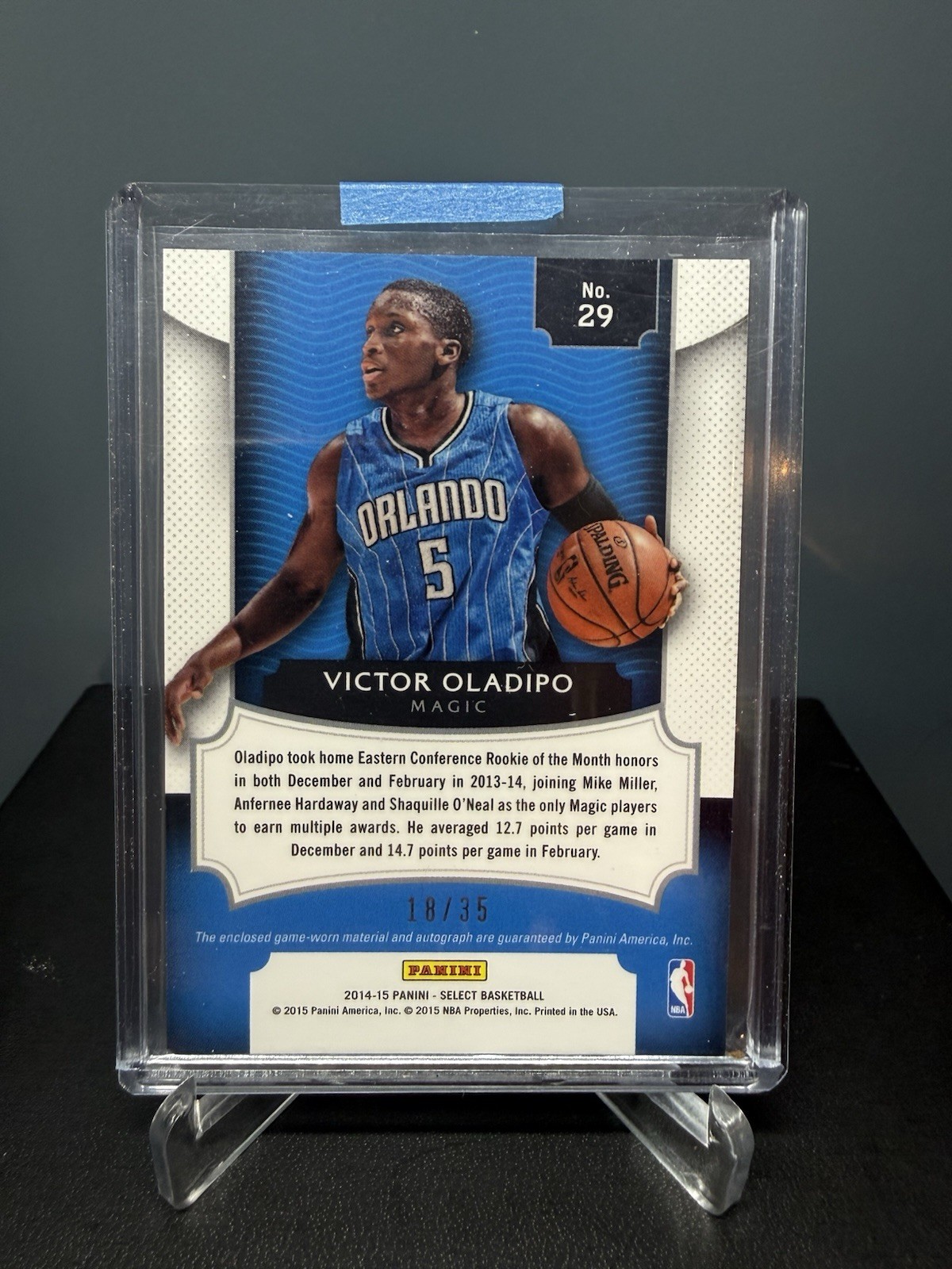 2014-15 Panini Select – Autograph Materials Victor Oladipo #29 /35 (AU, MEM)