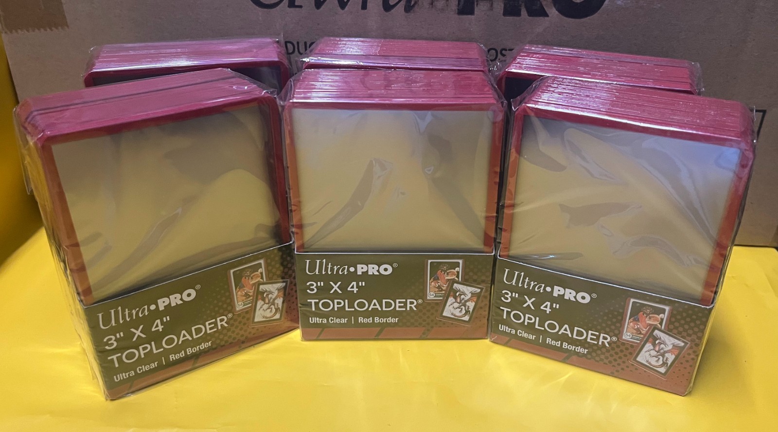 Red Border Top Loaders Ultra Pro Toploaders 35pt 6 Packs of 25=150