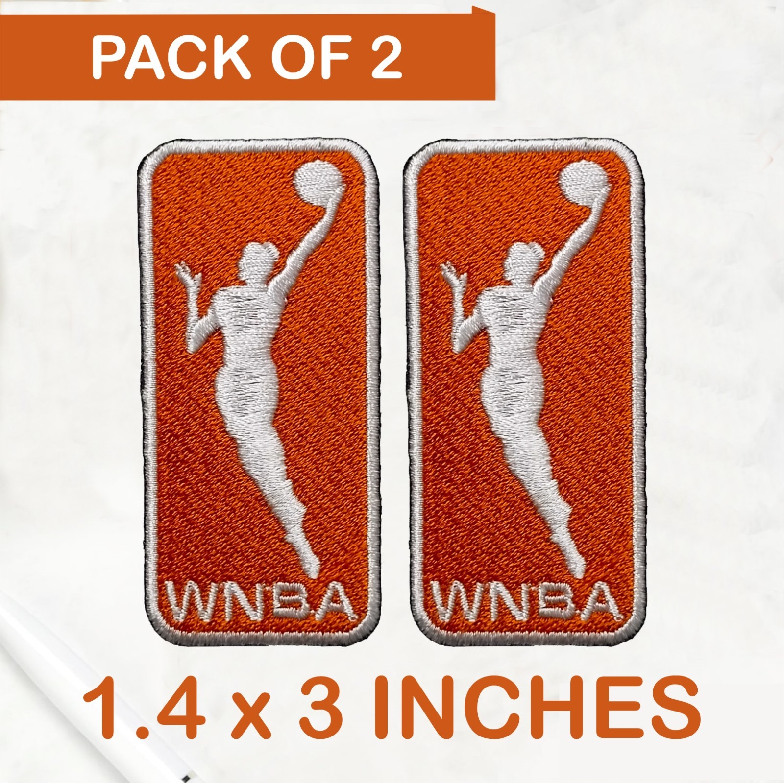 Pack Of 2 WNBA Basketball Logo Iron On Patch – Sew Patch – Embroidered Patch