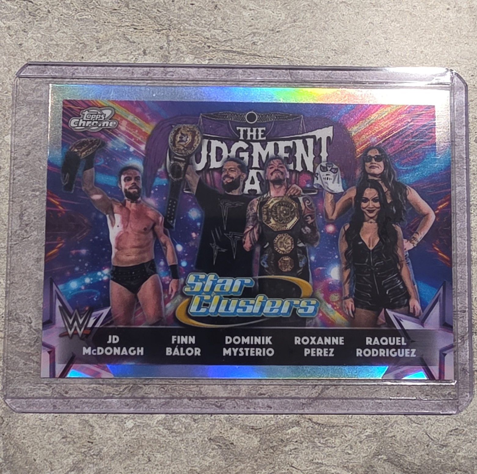 Topps WWE 2025 Topps Chrome Star Clusters SC-8 The Judgment Day Insert Card