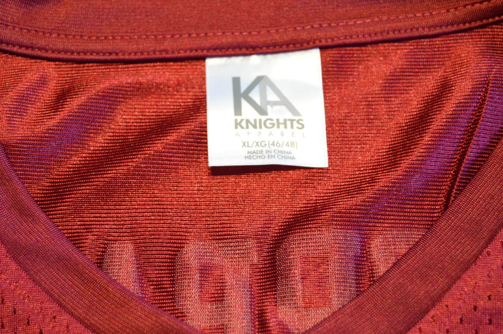 Arkansas Razorbacks #1 Jersey,Men’s XL,Short Sleeve,Knights Apparel