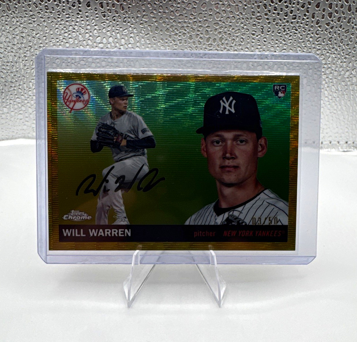 Topps Chrome Will Warren New York Yankees RC Auto Serial /50