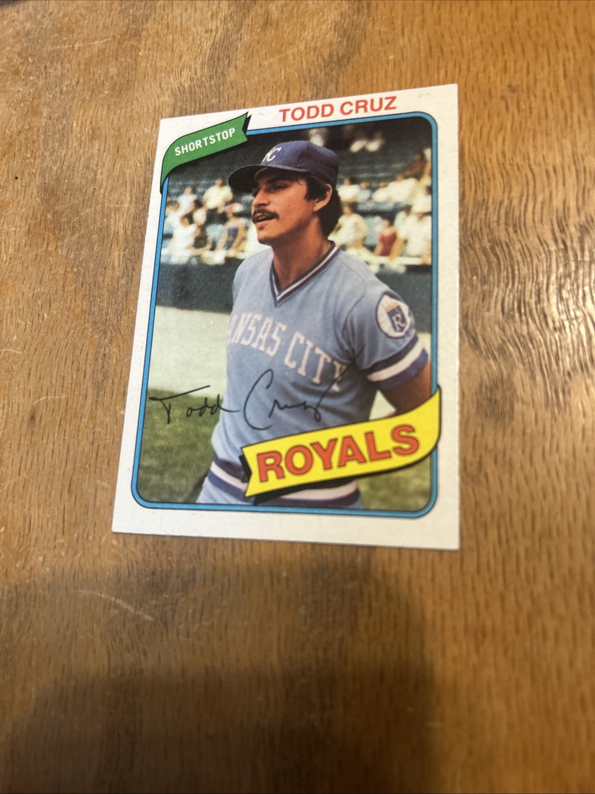 1980 TOPPS BASEBALL #492 TODD CRUZ KANSAS CITY ROYALS ROOKIE RC NMMT FREE SHIP!