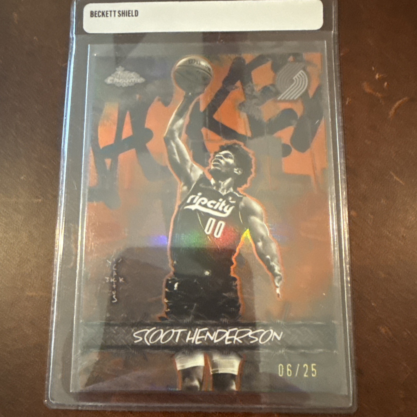 2025-26 Topps Chrome Cactus Jack Scoot Henderson Jacked Up Orange Refractor /25
