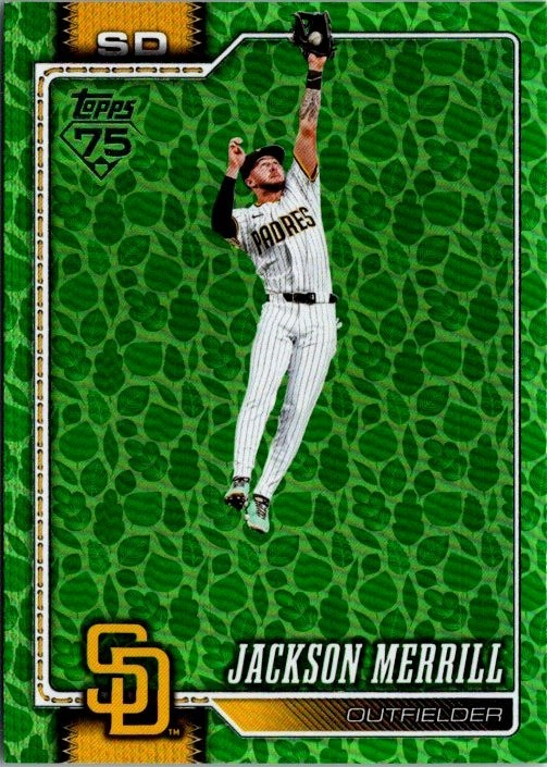 2026 Topps Series 1 Jackson Merrill #229 Holiday Green Foil Padres
